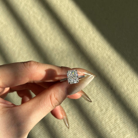 Brilliant solitaire ring with zirconia, 925 silver