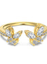 Zirconia butterfly ring – 18K gold-plated, 925 silver