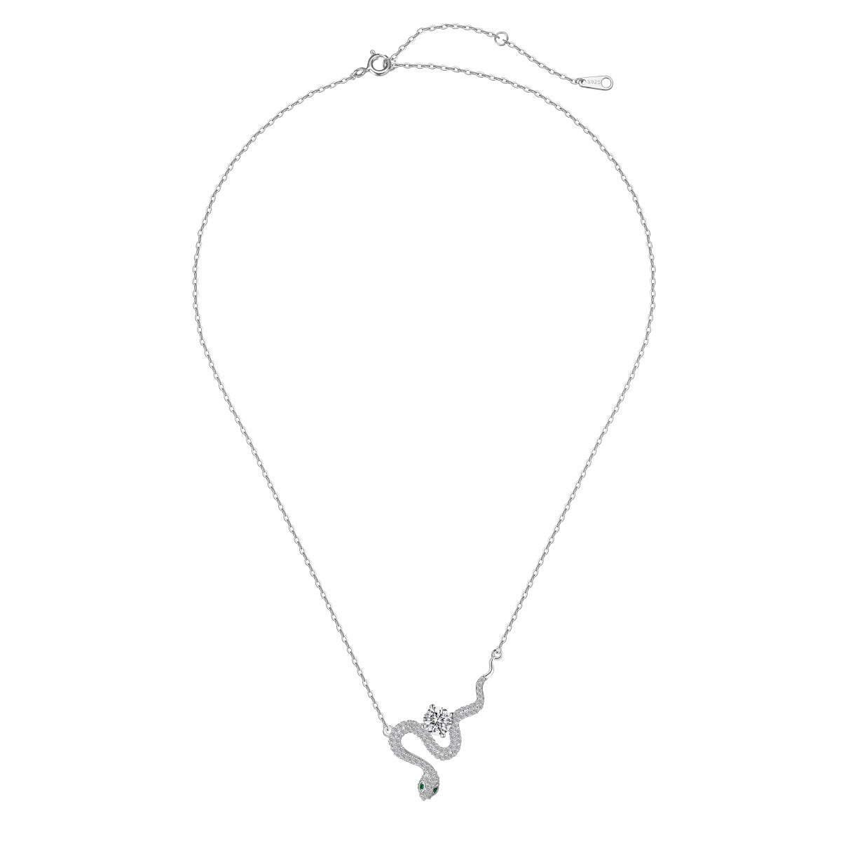 قلادة ثعبان من الفضة 925 - قطعة جذابة وملفتة للنظر