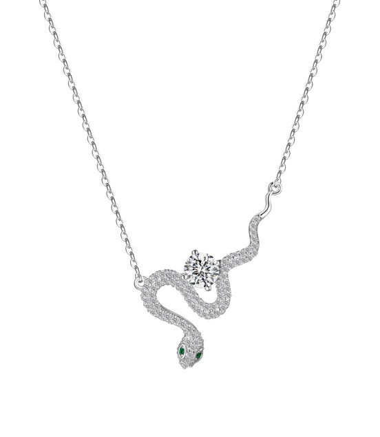 Silver 925 snake necklace – sparkling eye-catcher