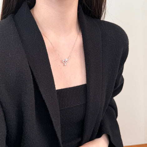 قلادة ثعبان من الفضة 925 - قطعة جذابة وملفتة للنظر