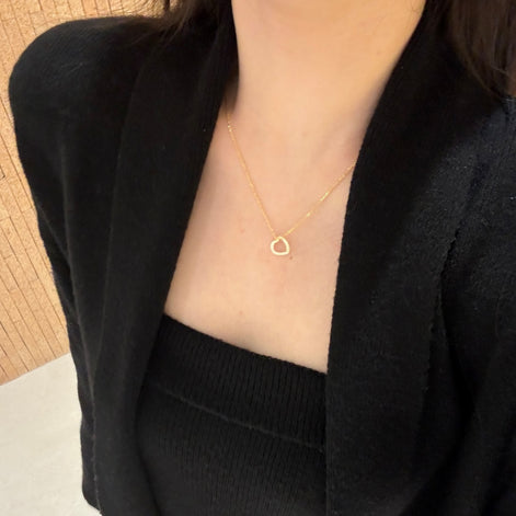 14K gold-plated chain made of 925 sterling silver with cross pendant &amp; heart