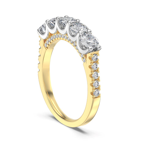 925 silver ring gold-plated with sparkling zirconia stones