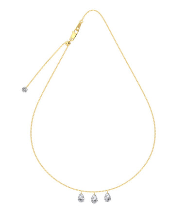 14K vergoldete Halskette aus 925 Silber mit Zirkonia Steinen | Loviya