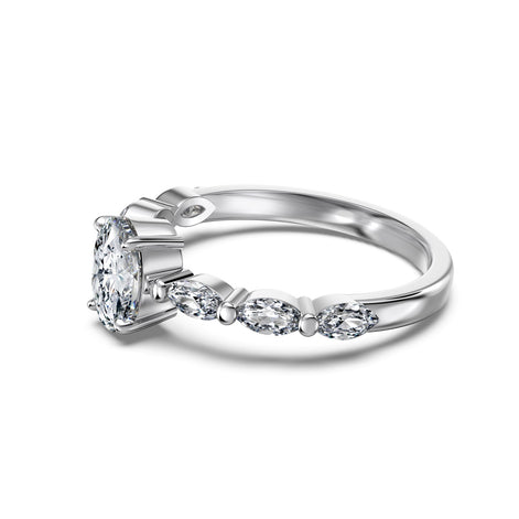 خاتم فضة عيار 925 مرصع بأحجار الزركونيا البراقة