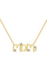 14K gold-plated chain made of 925 sterling silver with “MOM” pendant &amp; zirconia