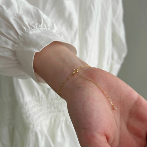 Bracelet 925 silver, 18K gold plated with threaded silver elements