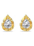 Drop-shaped 925 silver earrings 18K gold-plated and zirconia stone