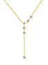 Y-necklace made of 925 Sterling silver – 18K gold-plated with zirconia