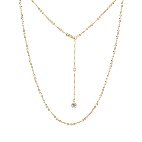 Versatile Y-chain with zirconia made of 925 silver, 18K gold-plated