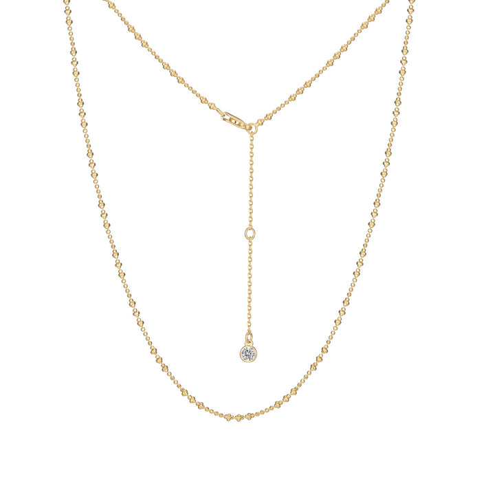 Versatile Y-chain with zirconia made of 925 silver, 18K gold-plated