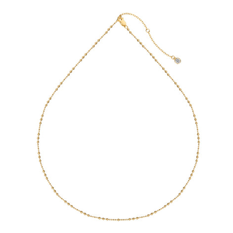 Versatile Y-chain with zirconia made of 925 silver, 18K gold-plated