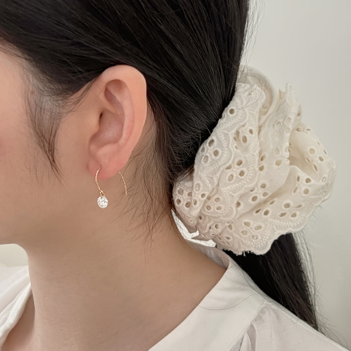 Earrings 925 Sterling Silver and Zirconia Stone