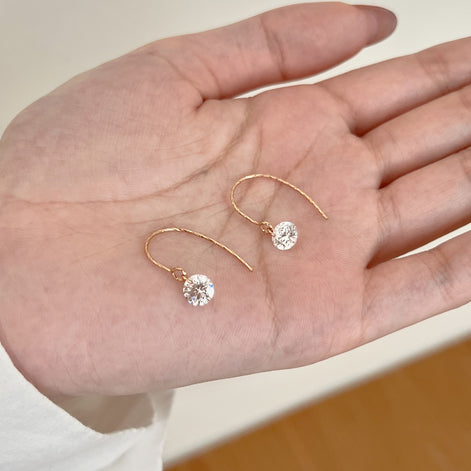 Earrings 925 Sterling Silver and Zirconia Stone