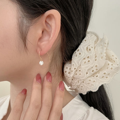 Earrings 925 Sterling Silver and Zirconia Stone