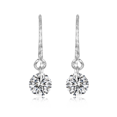 Earrings 925 Sterling Silver and Zirconia Stone