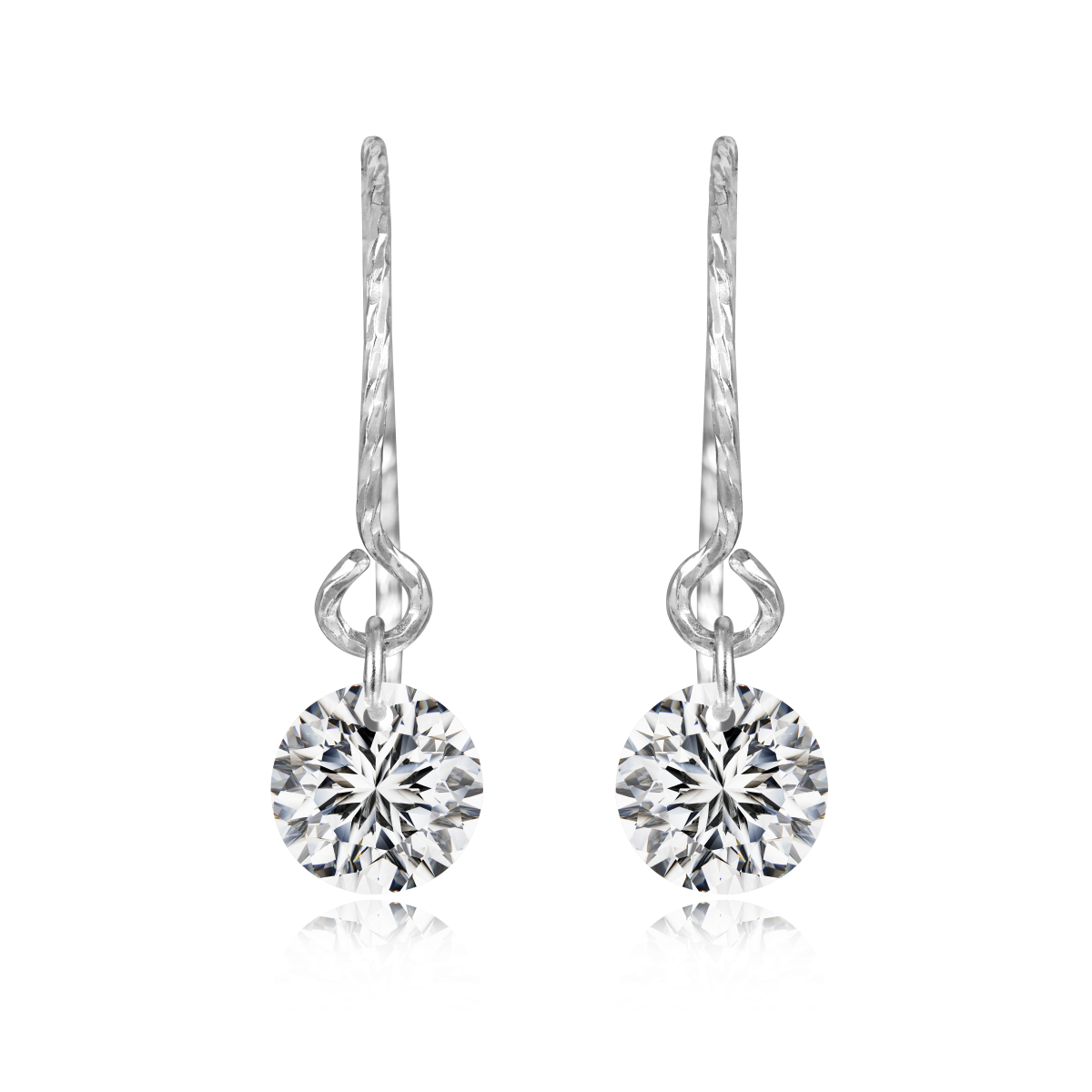 Earrings 925 Sterling Silver and Zirconia Stone