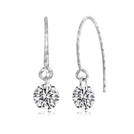 Earrings 925 Sterling Silver and Zirconia Stone