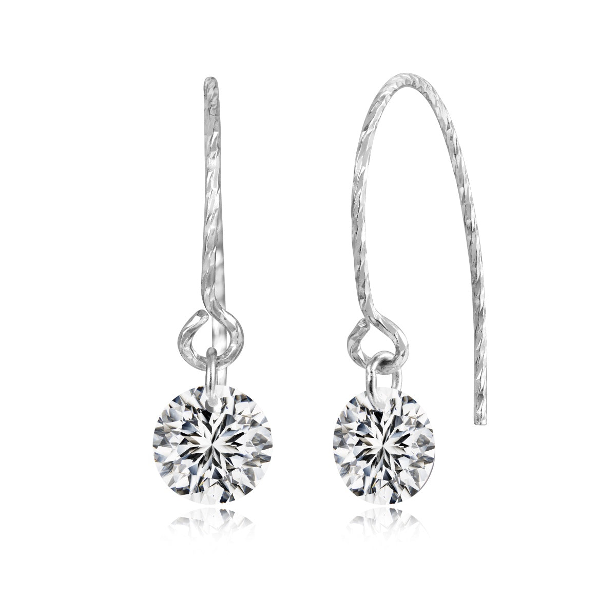 Earrings 925 Sterling Silver and Zirconia Stone