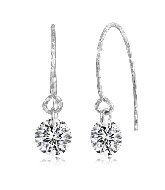 Earrings 925 Sterling Silver and Zirconia Stone