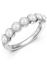 Pearl silver ring 925 with zirconia stones