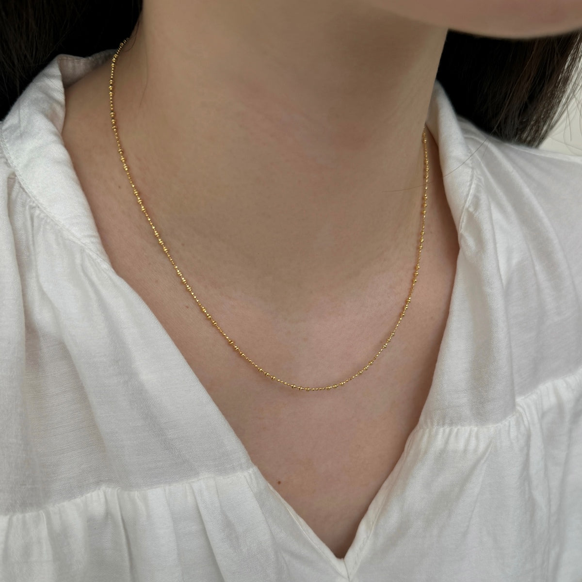 Versatile Y-chain with zirconia made of 925 silver, 18K gold-plated