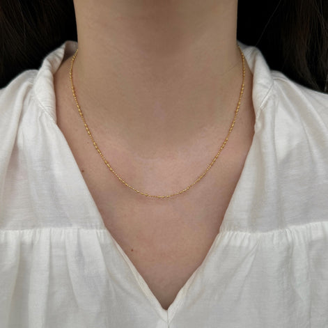 Versatile Y-chain with zirconia made of 925 silver, 18K gold-plated