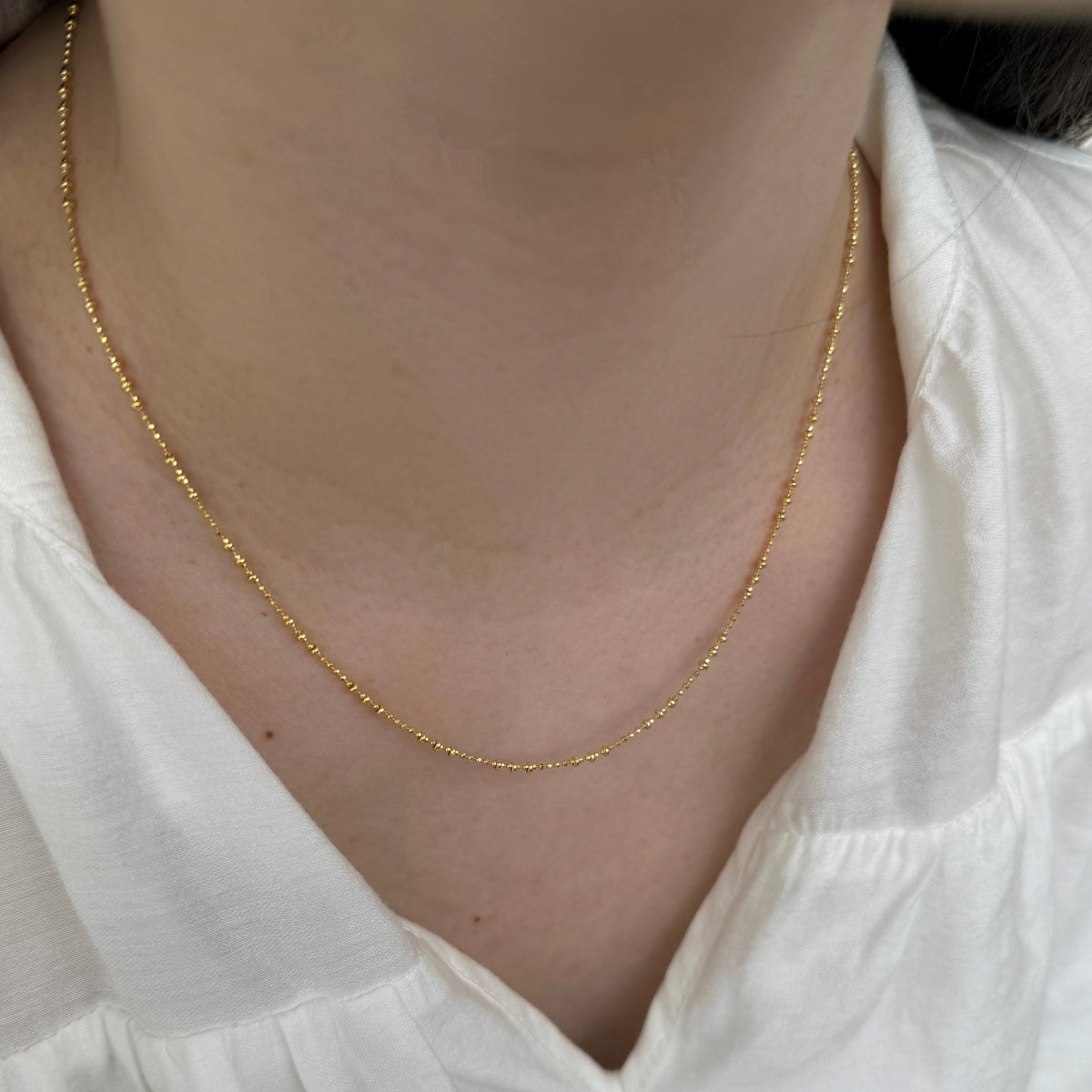Versatile Y-chain with zirconia made of 925 silver, 18K gold-plated