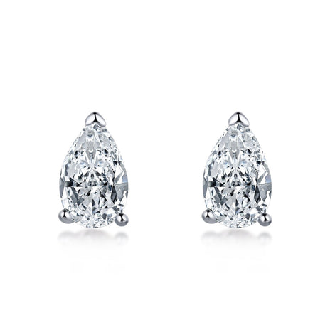 925 silver earrings with drop zirconia