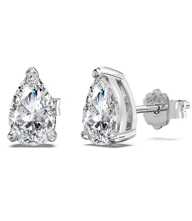 925 silver earrings with drop zirconia