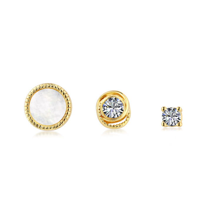 18K gold-plated earring set - Ear Stacking Trio