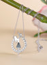 Necklace made of 925 sterling silver with mother-child pendant &amp; zirconia