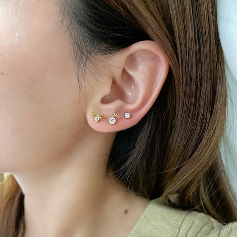 18K gold-plated earring set - Ear Stacking Trio "Romantic"