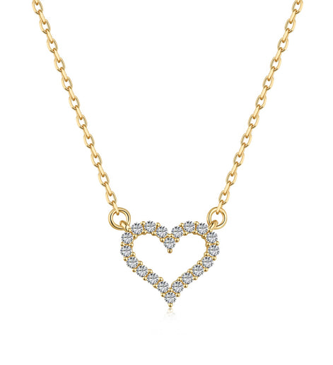 925 Sterling Silver Heart Necklace – Timeless romance with sparkling zirconia