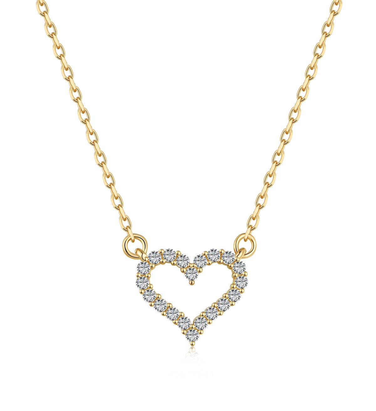 925 Sterling Silver Heart Necklace – Timeless romance with sparkling zirconia