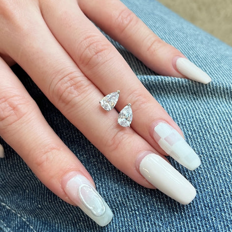 925 silver earrings with drop zirconia