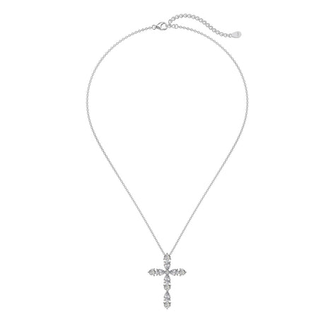18K gold-plated chain made of 925 sterling silver with a cross pendant made of zirconia