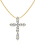 18K gold-plated chain made of 925 sterling silver with a cross pendant made of zirconia