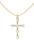 Cross necklace with pearls – 18K gold plating on sterling silver