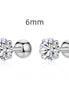 Stud earrings 925 silver with sparkling zirconia stone