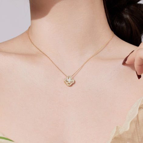 Exclusive 2 in 1 chain 925 silver, 18K gold plated with sparkling zirconia stones