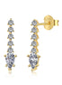 Earrings made of 925 silver gold-plated with zirconia stones