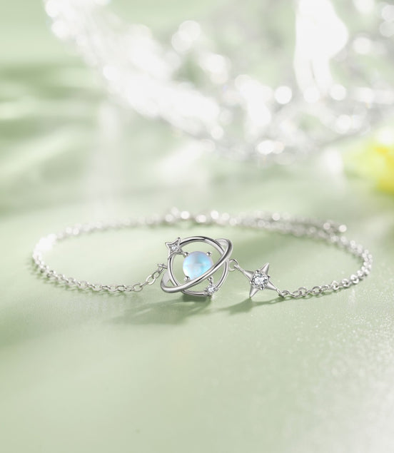 Galaxy Bracelet 925 Silver- Blue Ubiverse Design Adjustable