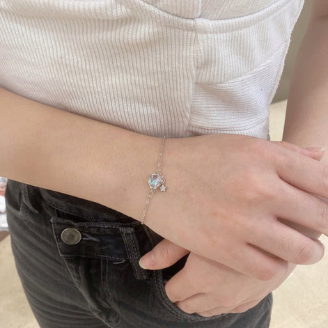 Galaxy Bracelet 925 Silver- Blue Ubiverse Design Adjustable