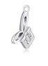 Necklace pendant in gift design made of 925 Sterling silver with round zirconia stone