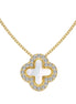 Exclusive 2 in 1 chain 925 silver, 18K gold plated with sparkling zirconia stones