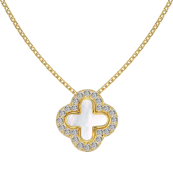 Exclusive 2 in 1 chain 925 silver, 18K gold plated with sparkling zirconia stones
