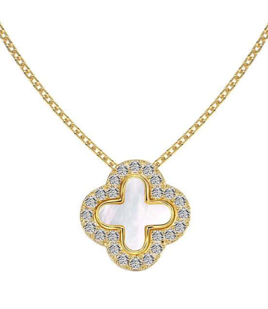 Exclusive 2 in 1 chain 925 silver, 18K gold plated with sparkling zirconia stones