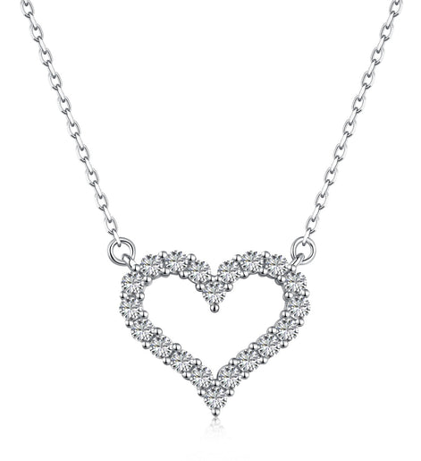 925 Sterling Silver Heart Necklace – Timeless romance with sparkling zirconia