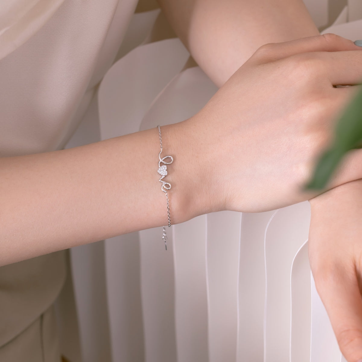 925 Sterling Silver Armand-Love with Zirconia Stones